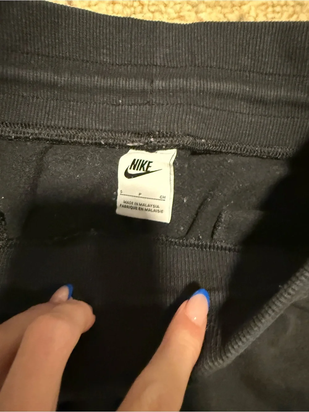 Nike Kids Black Jogger Sweatpants with White Swoosh